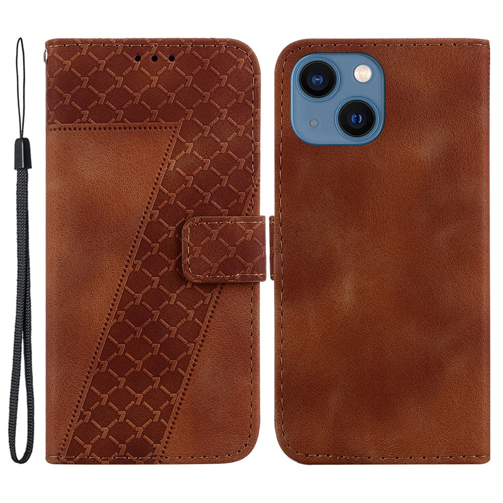 iPhone 15 Leder-Wallet-Hülle – Mit Prägung & Ständer