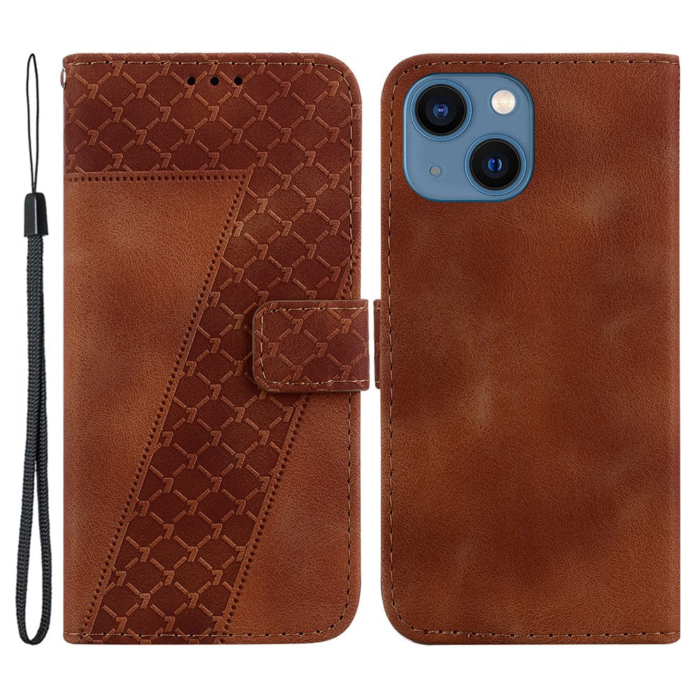 iPhone 15 Plus Leder-Wallet-Hülle – Mit Prägung & Ständer