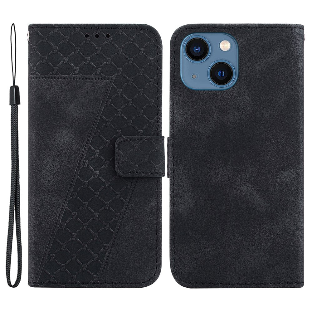 iPhone 14 Leder-Wallet-Hülle – Mit Prägung & Ständer