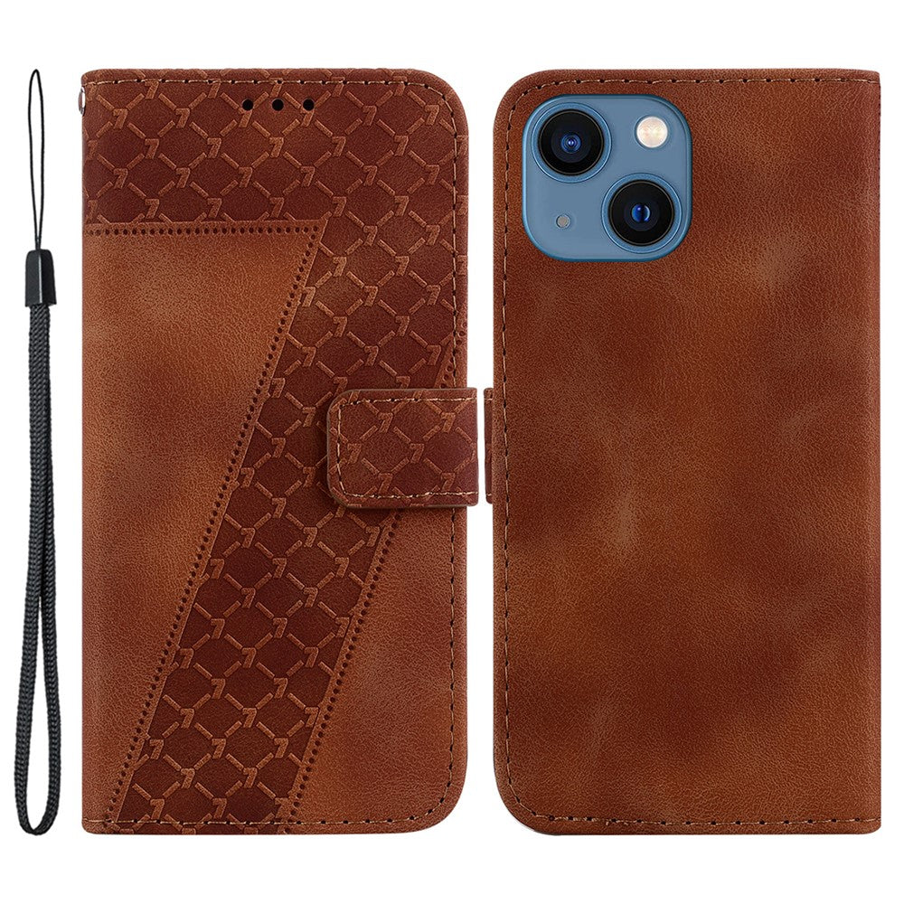 iPhone 14 Plus Leder-Wallet-Hülle – Mit Prägung & Ständer