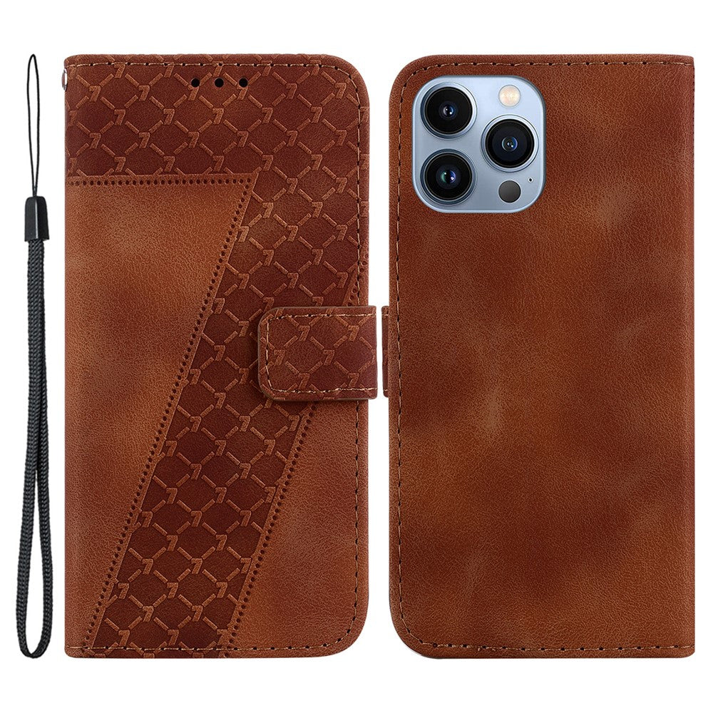 iPhone 13 Pro Max Leder-Wallet-Hülle – Mit Prägung & Ständer