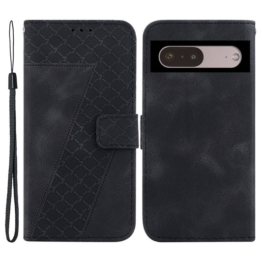 Pixel 7 5G Leder-Wallet-Hülle – Mit Prägung & Ständer