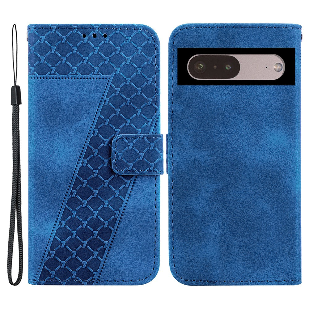 Pixel 7 5G Leder-Wallet-Hülle – Mit Prägung & Ständer