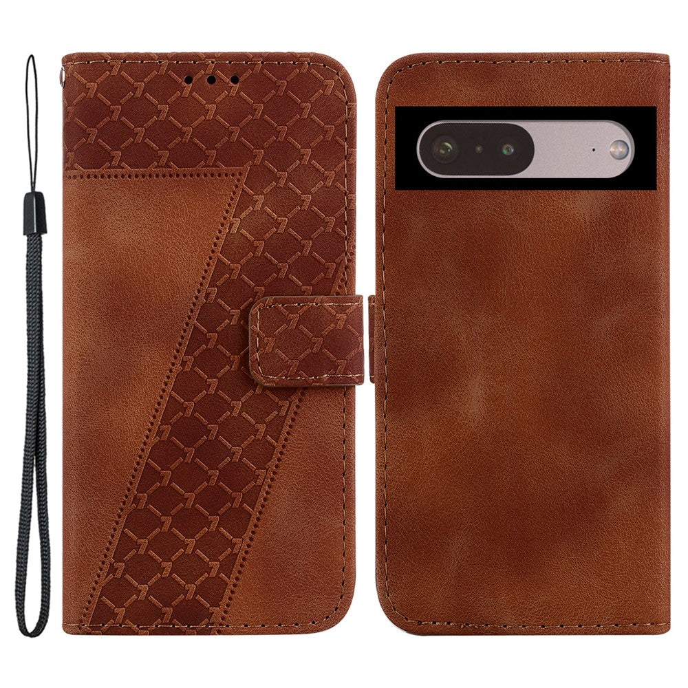 Pixel 7 5G Leder-Wallet-Hülle – Mit Prägung & Ständer