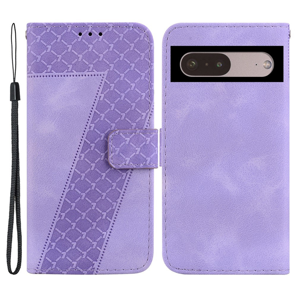 Pixel 7 5G Leder-Wallet-Hülle – Mit Prägung & Ständer