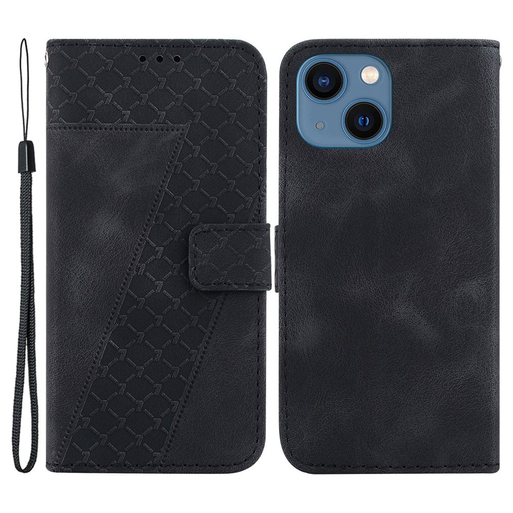 iPhone 13 Leder-Wallet-Hülle – Mit Prägung & Ständer