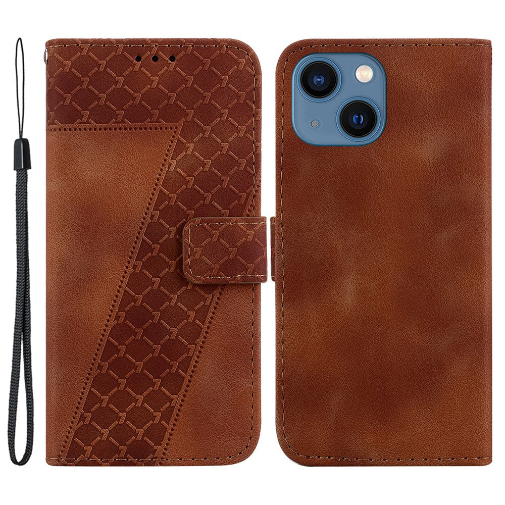 iPhone 13 Leder-Wallet-Hülle – Mit Prägung & Ständer