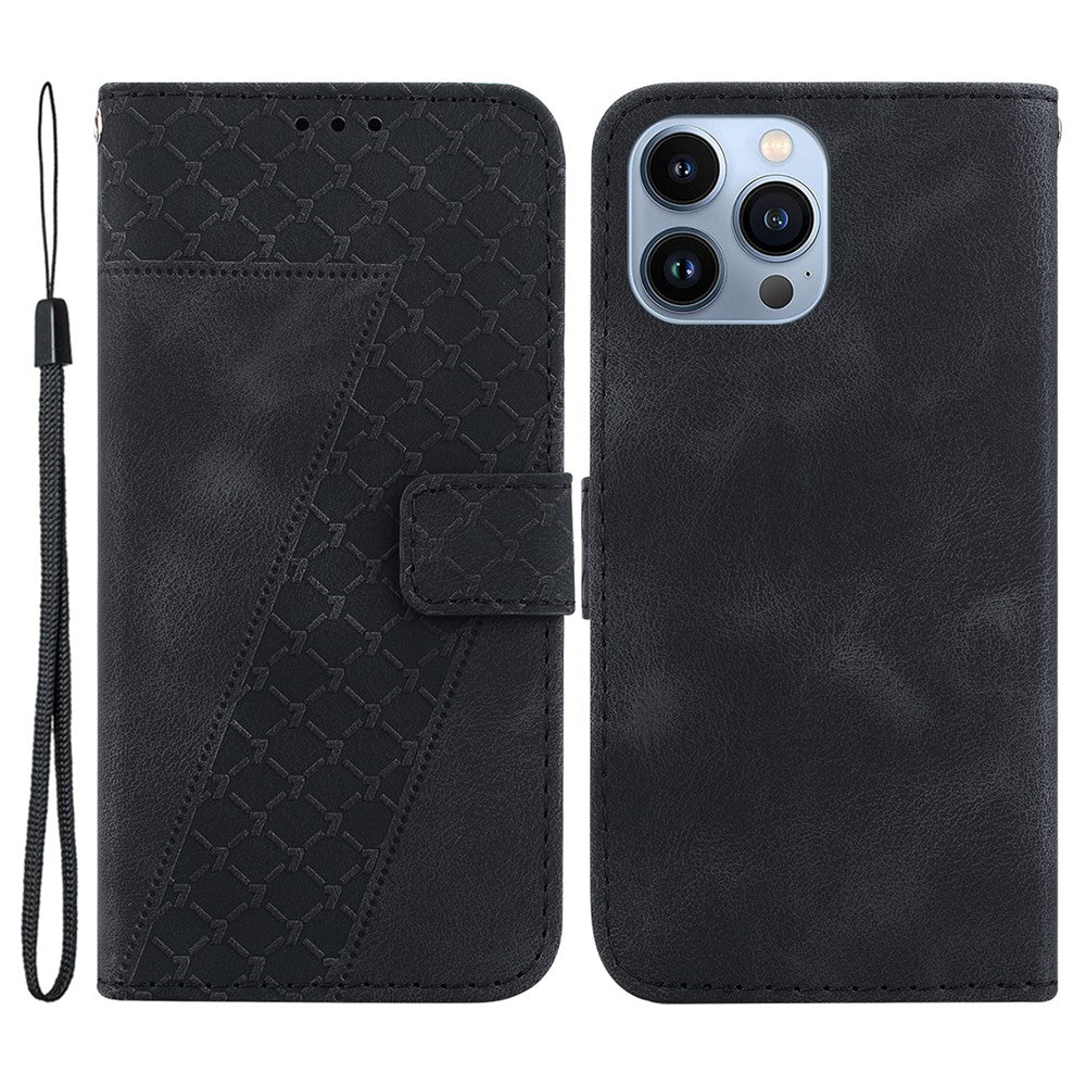 iPhone 14 Pro Max Leder-Wallet-Hülle – Mit Prägung & Ständer
