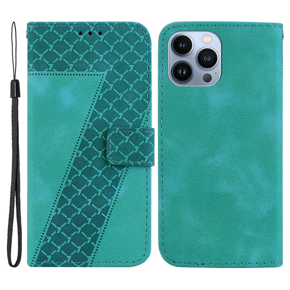 iPhone 14 Pro Max Leder-Wallet-Hülle – Mit Prägung & Ständer