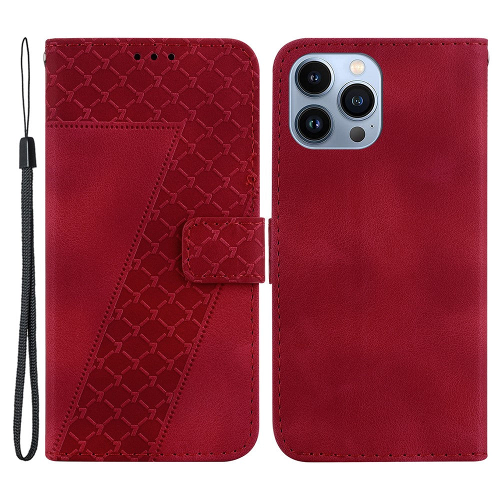 iPhone 14 Pro Max Leder-Wallet-Hülle – Mit Prägung & Ständer
