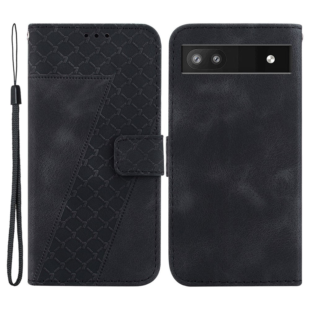 Pixel 6a Leder-Wallet-Hülle – Mit Prägung & Ständer
