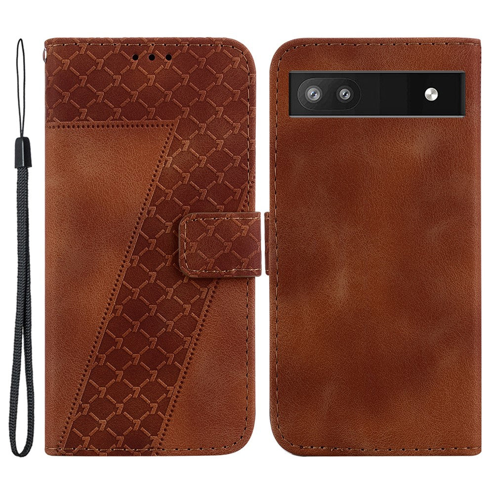 Pixel 6a Leder-Wallet-Hülle – Mit Prägung & Ständer