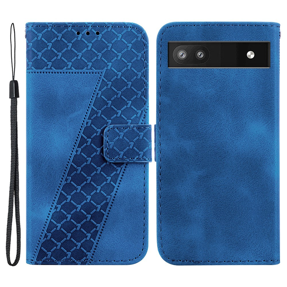 Pixel 6a Leder-Wallet-Hülle – Mit Prägung & Ständer