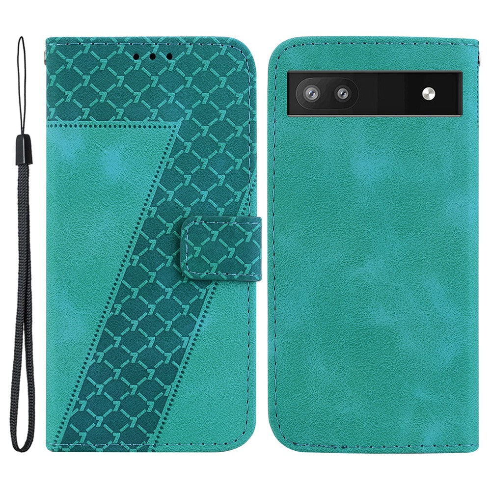 Pixel 6a Leder-Wallet-Hülle – Mit Prägung & Ständer