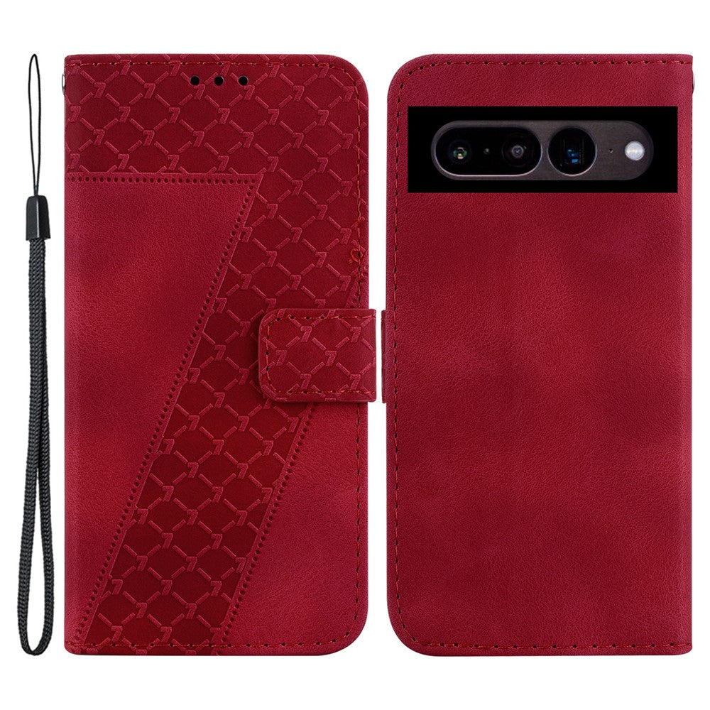 Pixel 7 Pro 5G Leder-Wallet-Hülle – Mit Prägung & Ständer