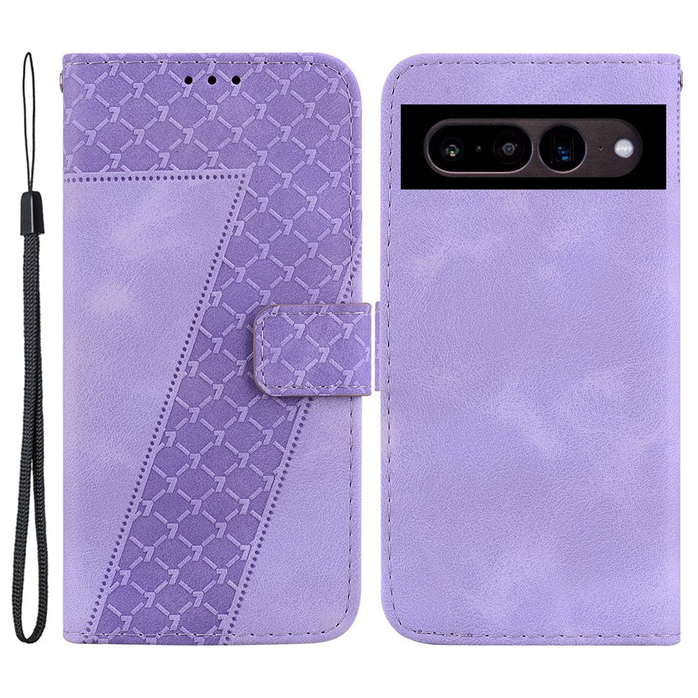 Pixel 7 Pro 5G Leder-Wallet-Hülle – Mit Prägung & Ständer