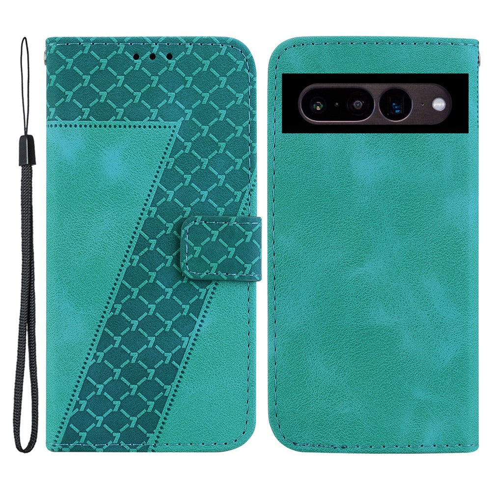 Pixel 7 Pro 5G Leder-Wallet-Hülle – Mit Prägung & Ständer