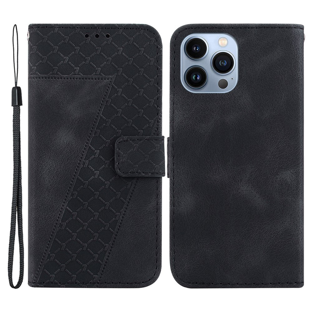 iPhone 13 Pro Leder-Wallet-Hülle – Mit Prägung & Ständer