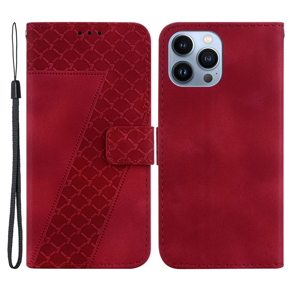 iPhone 13 Pro Leder-Wallet-Hülle – Mit Prägung & Ständer