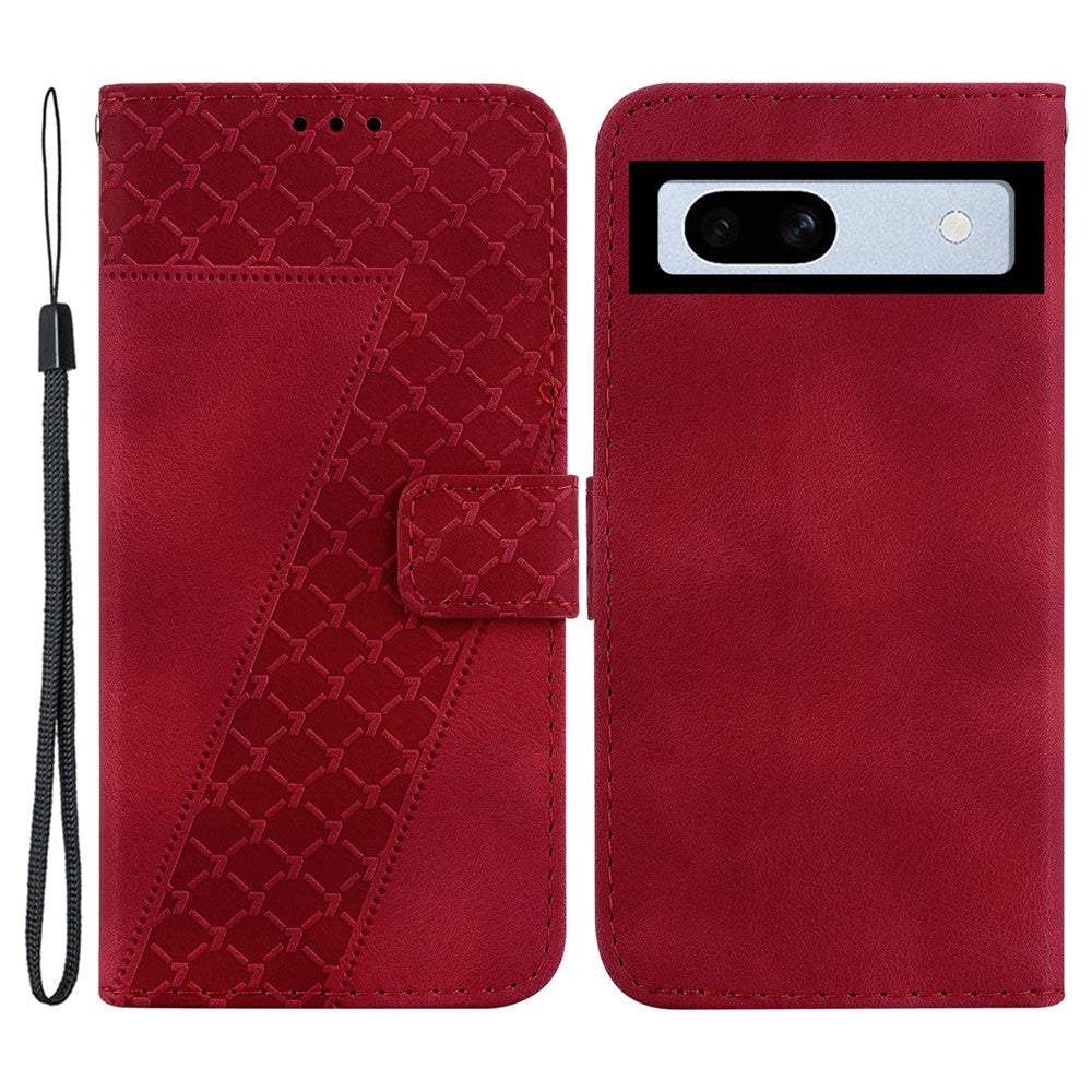 Pixel 7a Leder-Wallet-Hülle – Mit Prägung & Ständer