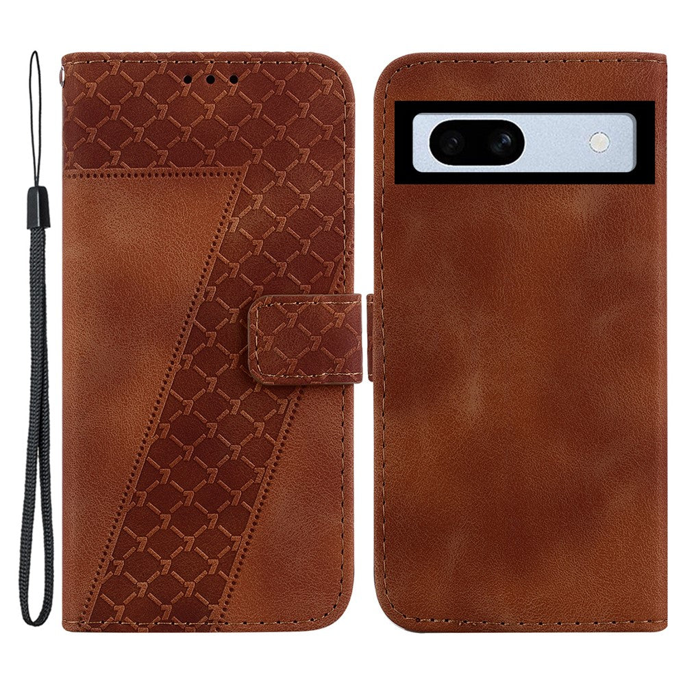 Pixel 7a Leder-Wallet-Hülle – Mit Prägung & Ständer