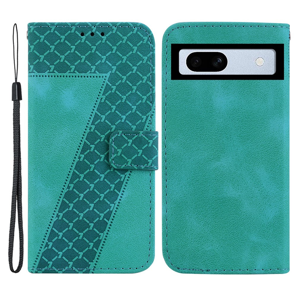 Pixel 7a Leder-Wallet-Hülle – Mit Prägung & Ständer