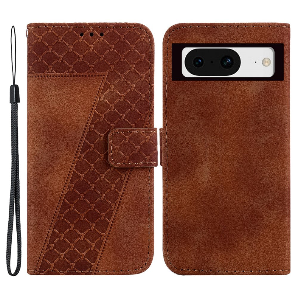 Pixel 8 Leder-Wallet-Hülle – Mit Prägung & Ständer