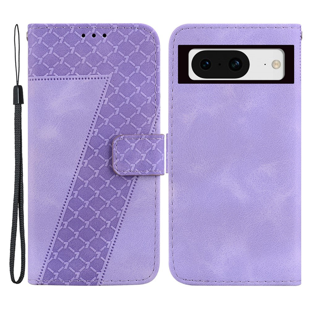 Pixel 8 Leder-Wallet-Hülle – Mit Prägung & Ständer