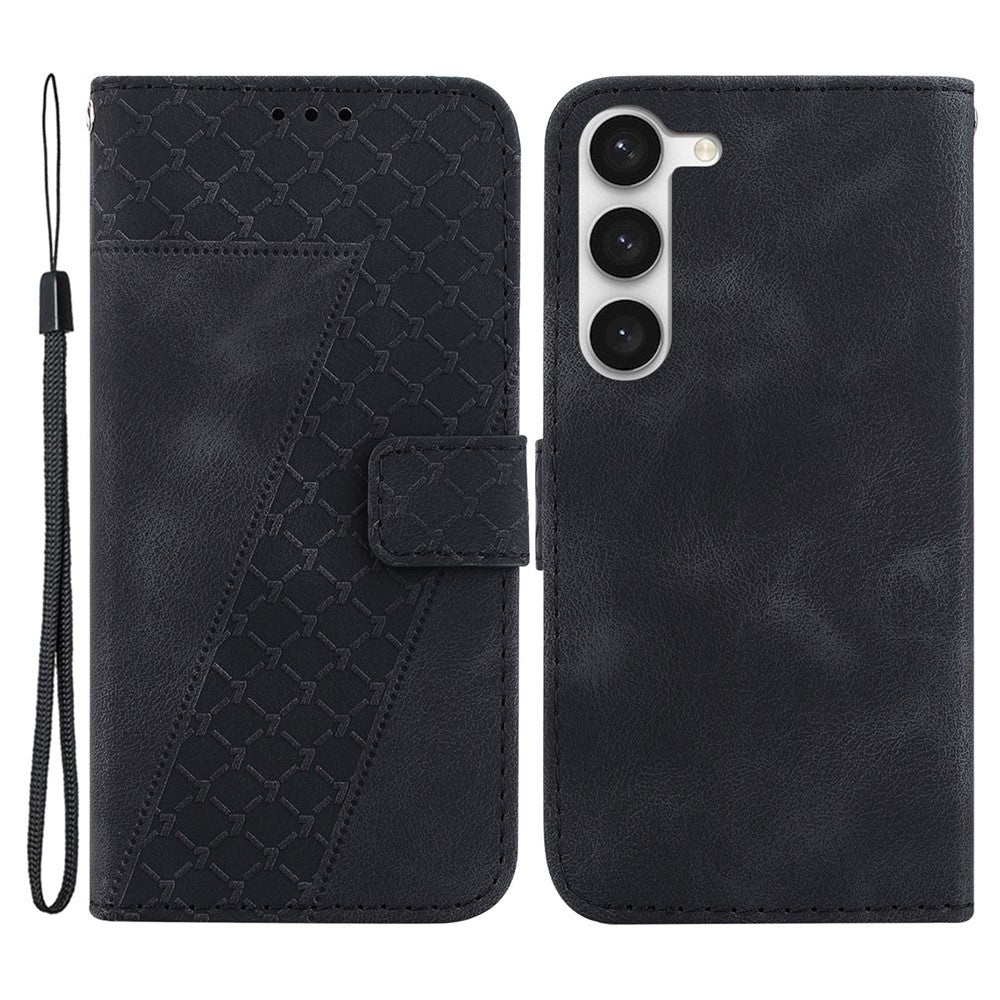 Galaxy S23 Leder-Wallet-Hülle – Mit Prägung & Ständer