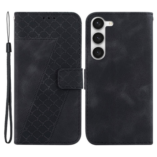 Galaxy S23 Leder-Wallet-Hülle – Mit Prägung & Ständer