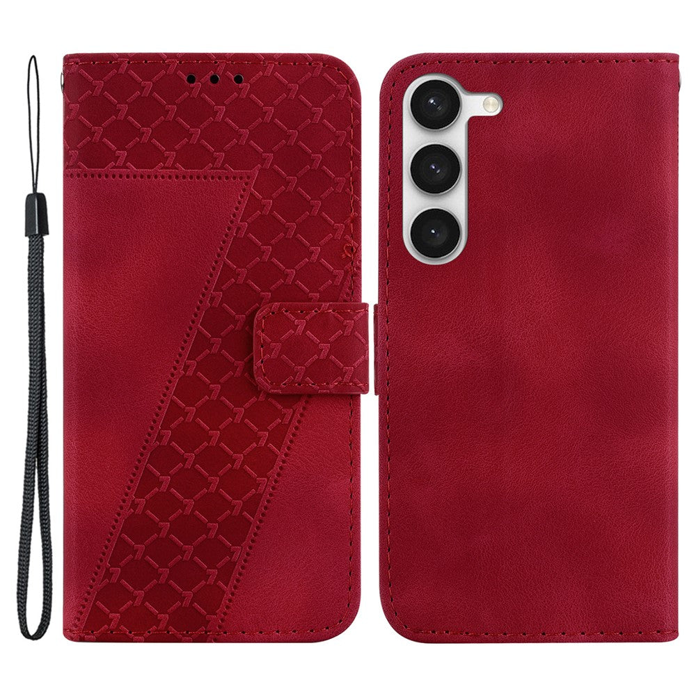 Galaxy S23 Leder-Wallet-Hülle – Mit Prägung & Ständer
