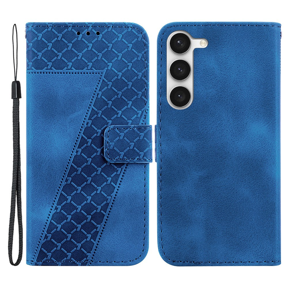 Galaxy S23 Leder-Wallet-Hülle – Mit Prägung & Ständer