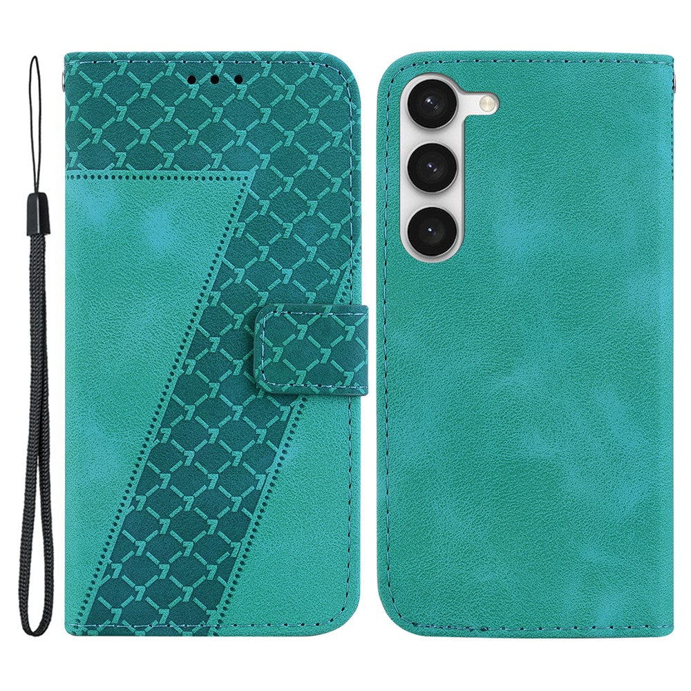 Galaxy S23 Leder-Wallet-Hülle – Mit Prägung & Ständer