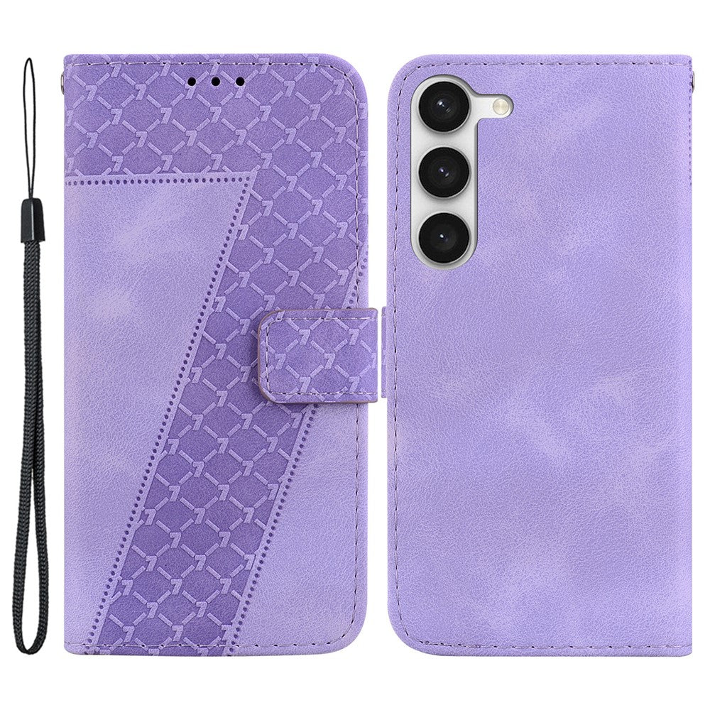 Galaxy S23 Leder-Wallet-Hülle – Mit Prägung & Ständer