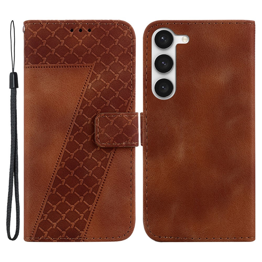 Galaxy S23 Leder-Wallet-Hülle – Mit Prägung & Ständer