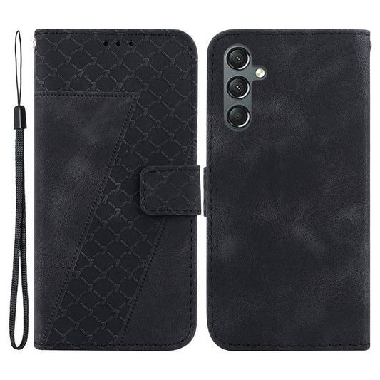 Galaxy A24 4G Leder-Wallet-Hülle – Mit Prägung & Ständer