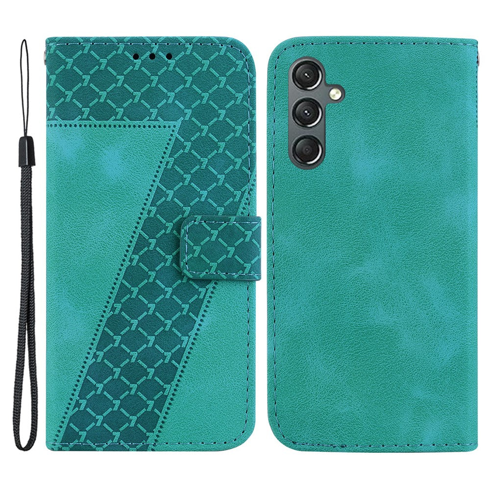 Galaxy A24 4G Leder-Wallet-Hülle – Mit Prägung & Ständer