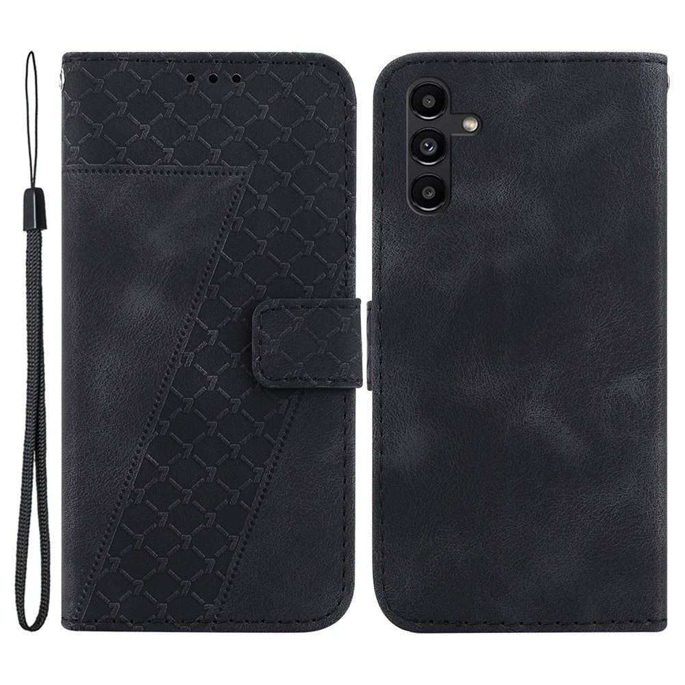 Galaxy A13 5G Leder-Wallet-Hülle – Mit Prägung & Ständer