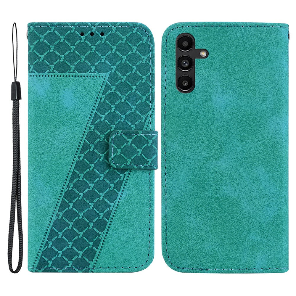 Galaxy A13 5G Leder-Wallet-Hülle – Mit Prägung & Ständer