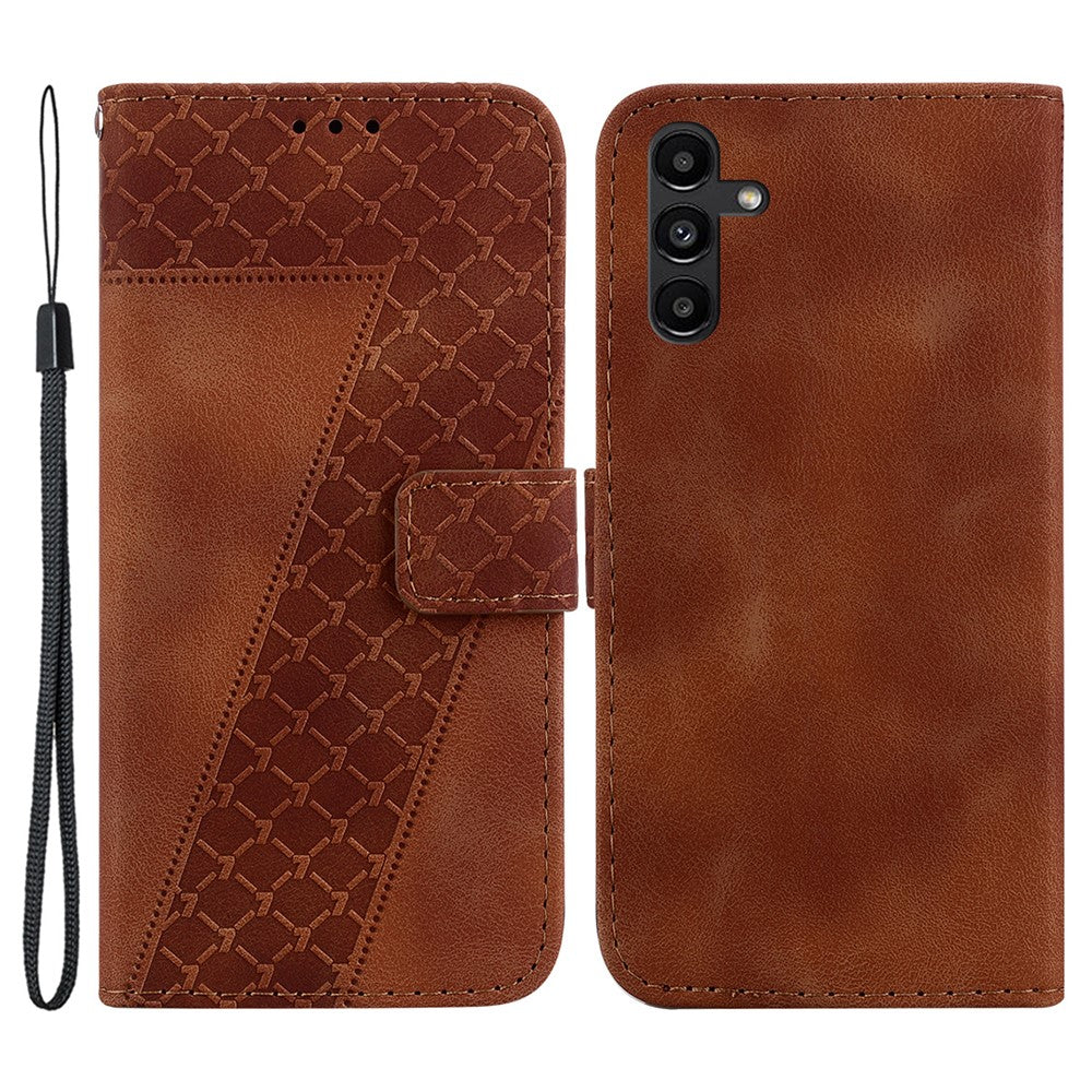 Galaxy A13 5G Leder-Wallet-Hülle – Mit Prägung & Ständer