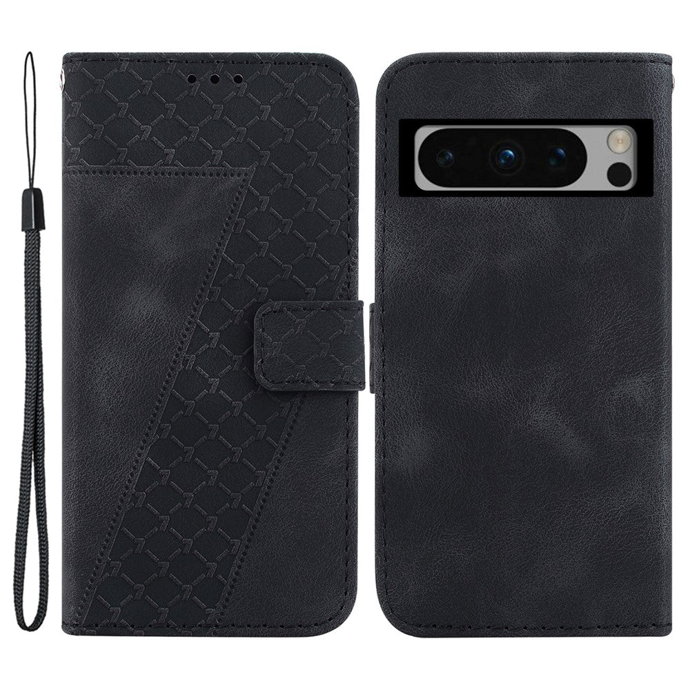 Pixel 8 Pro Leder-Wallet-Hülle – Mit Prägung & Ständer