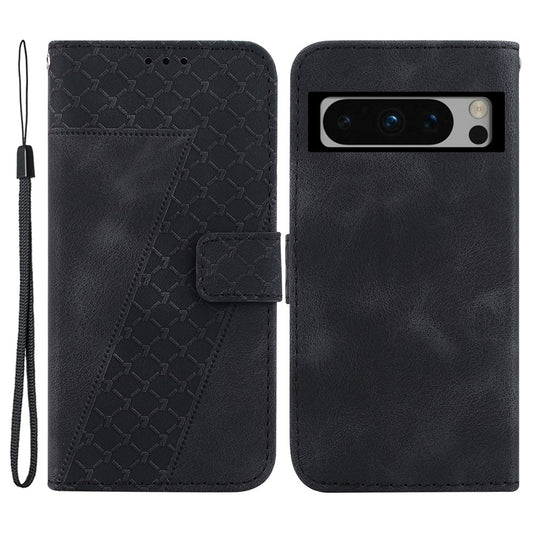 Pixel 8 Pro Leder-Wallet-Hülle – Mit Prägung & Ständer