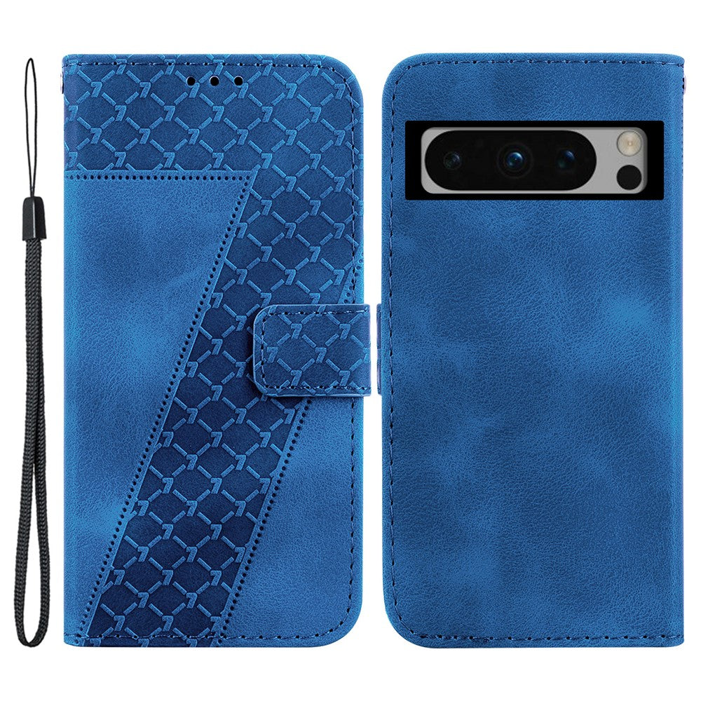 Pixel 8 Pro Leder-Wallet-Hülle – Mit Prägung & Ständer