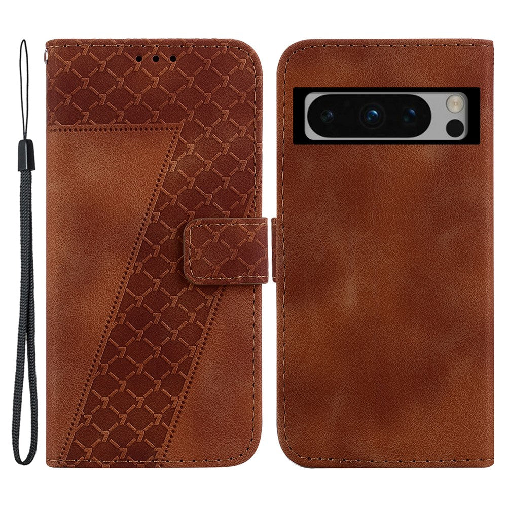 Pixel 8 Pro Leder-Wallet-Hülle – Mit Prägung & Ständer