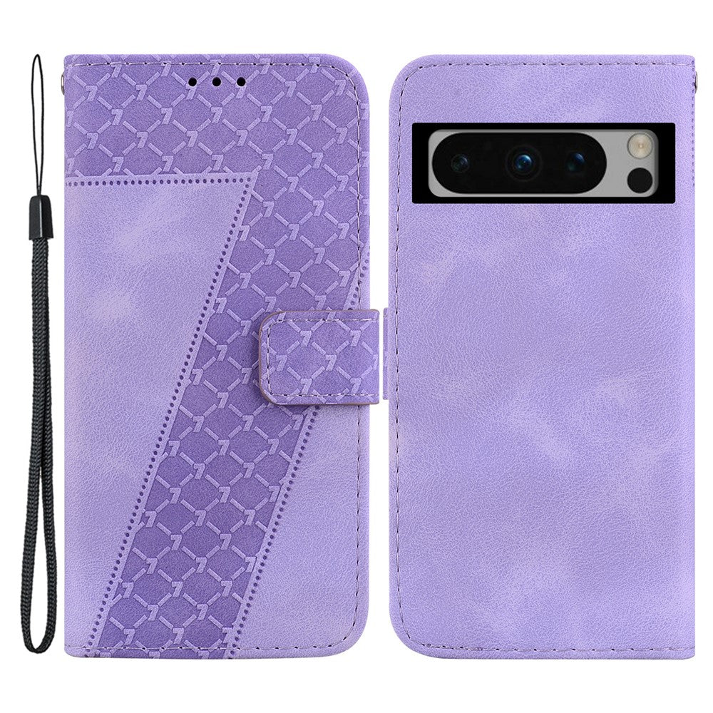 Pixel 8 Pro Leder-Wallet-Hülle – Mit Prägung & Ständer