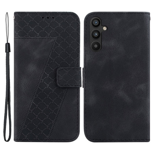 Galaxy A34 5G Leder-Wallet-Hülle – Mit Prägung & Ständer