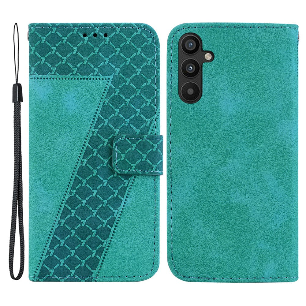 Galaxy A34 5G Leder-Wallet-Hülle – Mit Prägung & Ständer