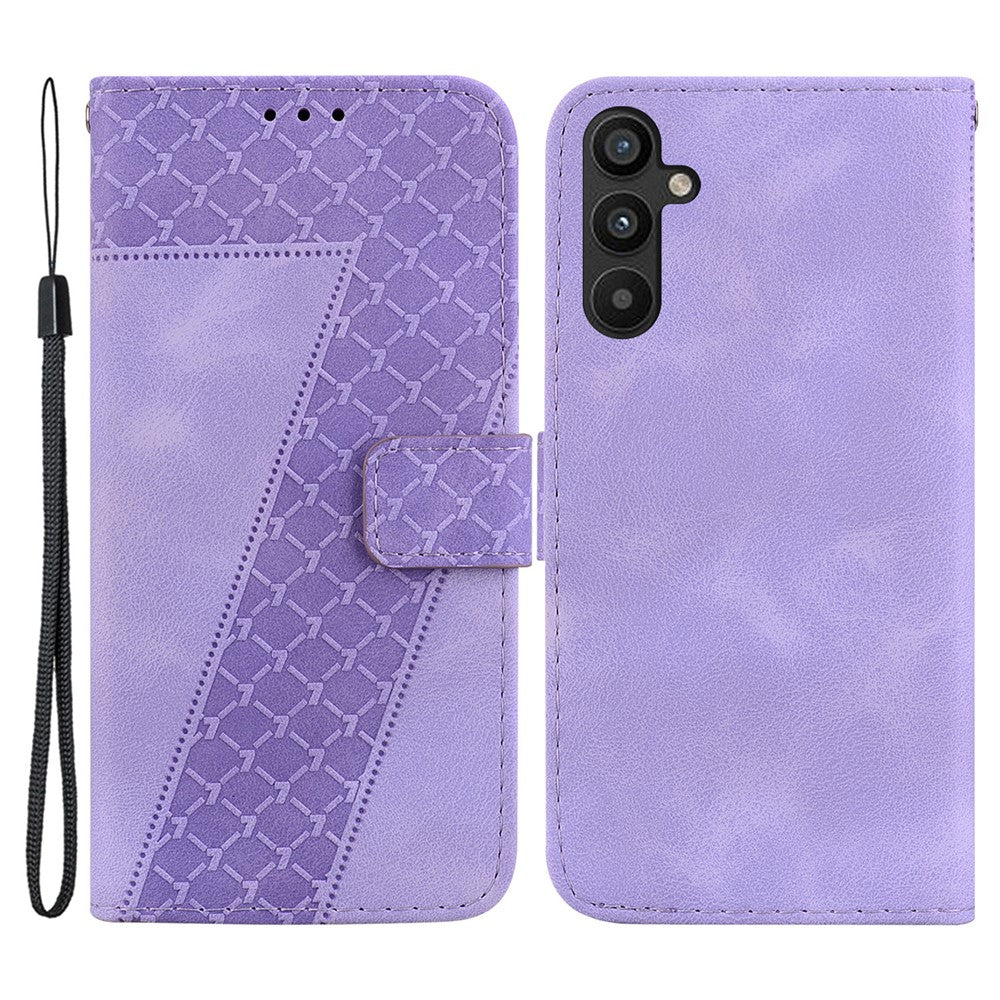 Galaxy A34 5G Leder-Wallet-Hülle – Mit Prägung & Ständer
