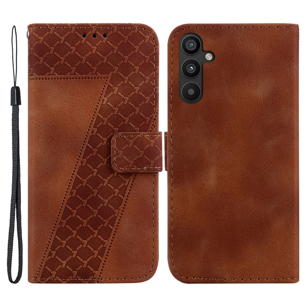 Galaxy A34 5G Leder-Wallet-Hülle – Mit Prägung & Ständer