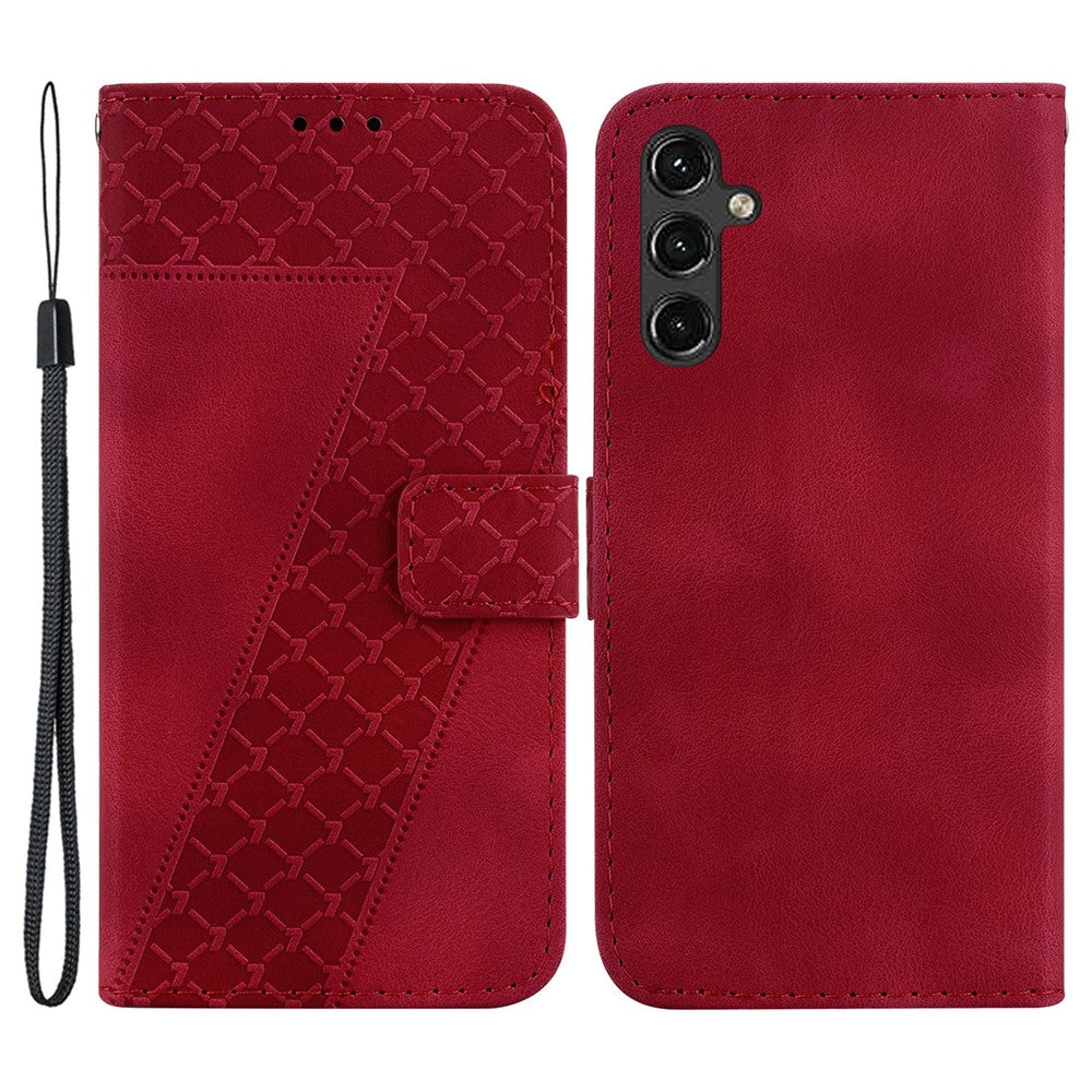 Galaxy A14 5G/4G Leder-Wallet-Hülle – Mit Prägung & Ständer